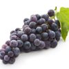 17208995 – red grape with green leaf isolated on white background 17208995 - red grape with green leaf isolated on white background